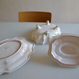 Tureen or vegetable dish in earthenware by Lallier in Moustiers