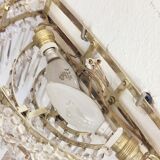 Classic crystal sconces. France, 1950s