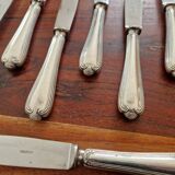 Ercuis - Set of 12 Sully model dessert knives - in silver metal