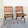 Paire de chaises pliantes en pin massif - Editions DEJOU