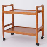 Teak serving trolley 60s-70s Vintage