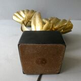 Golden metal flower lamp