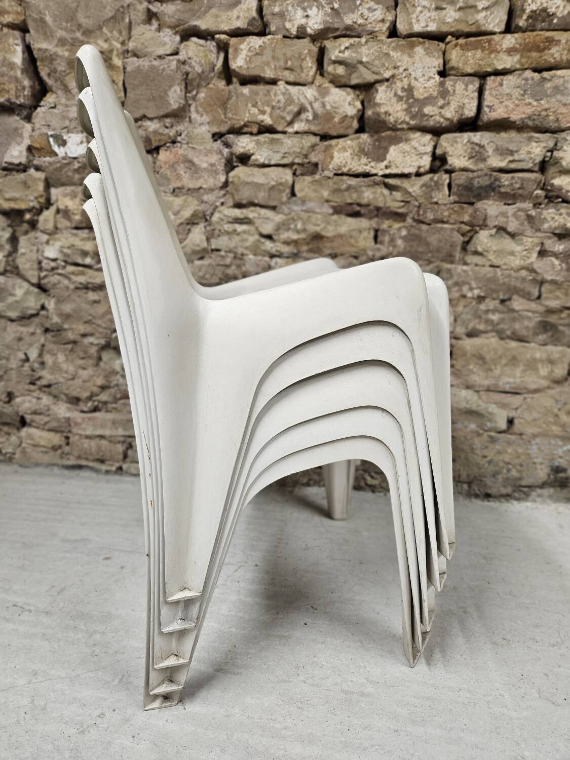 Set of 5 Helmut Bätzner chairs for Bofinger, Germany, 1960s.