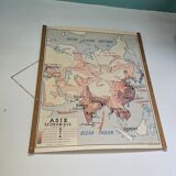 Old school map of geography of Australia and Asia double-sided