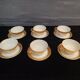 6 cups and saucers in porcelain