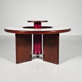 Dining table in walnut, laminate and steel by Silvio Coppola for Bernini, Italy.