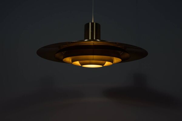 Grand Plafonnier Mid-Century Modèle P700 par Preben Fabricius & Jørgen Kastholm pour Nordisk Solar,