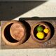 Bowl or monoxyl teak cut d:25.5