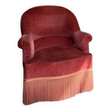 Pink velvet toad chair
