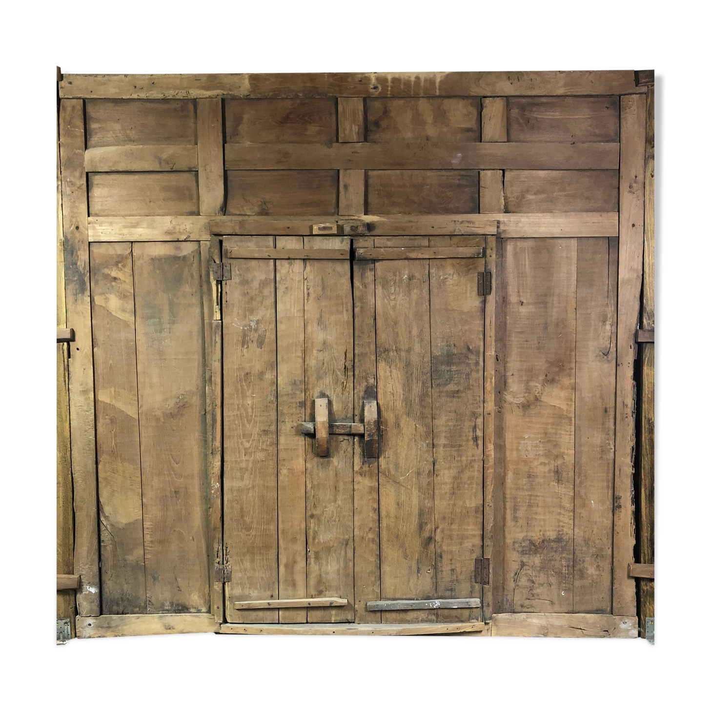 Old wooden door with its frame