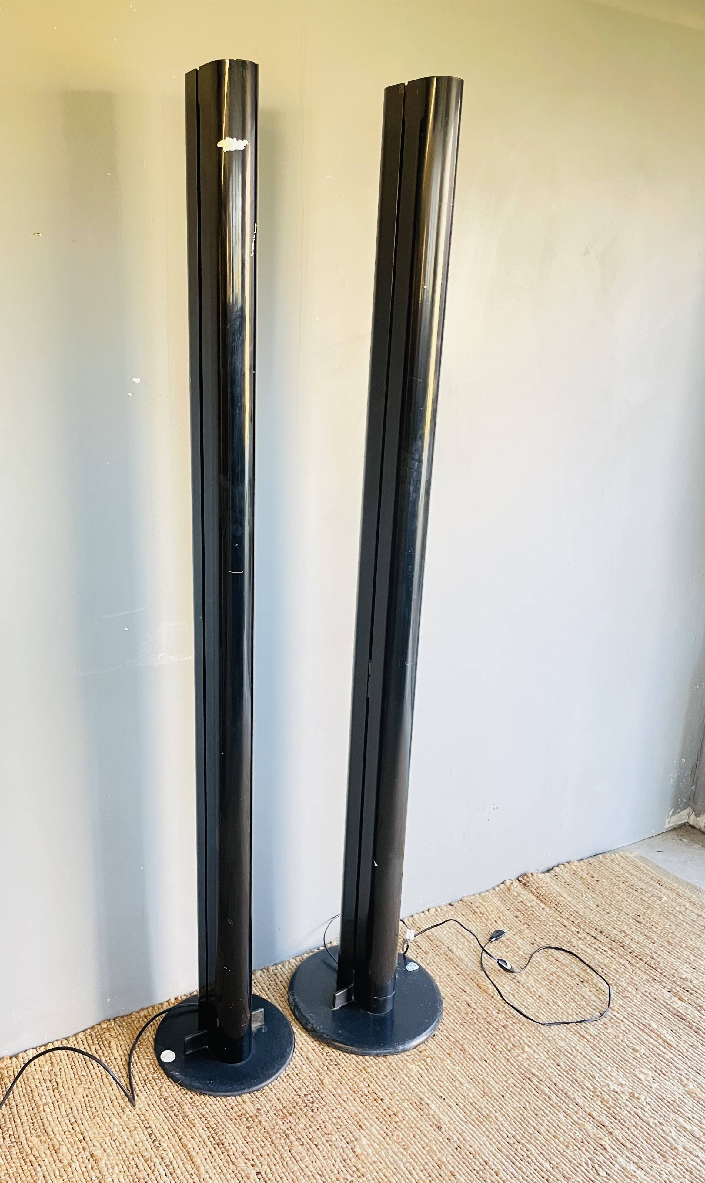 Two Artemide Megaron G.Frattini-505002 designer floor lamps