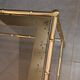 Nesting bamboo tables with gold-plated brass trim