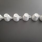 Set of 6 coffee cups in porcelain