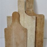 Three vintage solid wood cutting boards