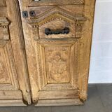 Old double front door in solid oak