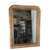 Old Louis Philippe style gilded mirror, 102cm H