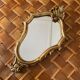 Miroir en résine doré style Louis XV h47 X l28