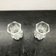 Pair Old Crystal Salerons Small Model Vintage Kitchen Utensils