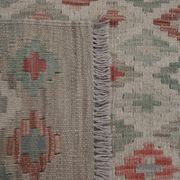 Geometric Kilim Rug Grey, Afghan Wool Carpet Handmade, Neutral Rustic Home
