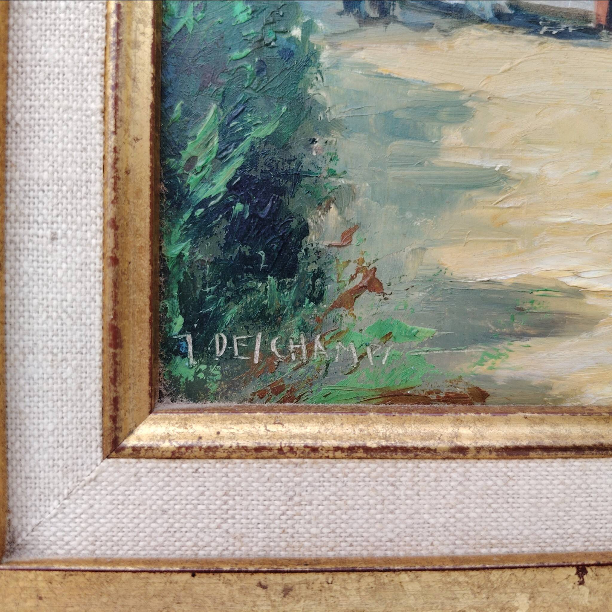 Oil on panel, Breton house, decoration