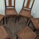 Set of 6 Louis XVI chairs in marquetry wood and caning.