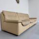 Old 3-seater beige leather sofa designed by Carl Larsson De Sede, vintage 80s