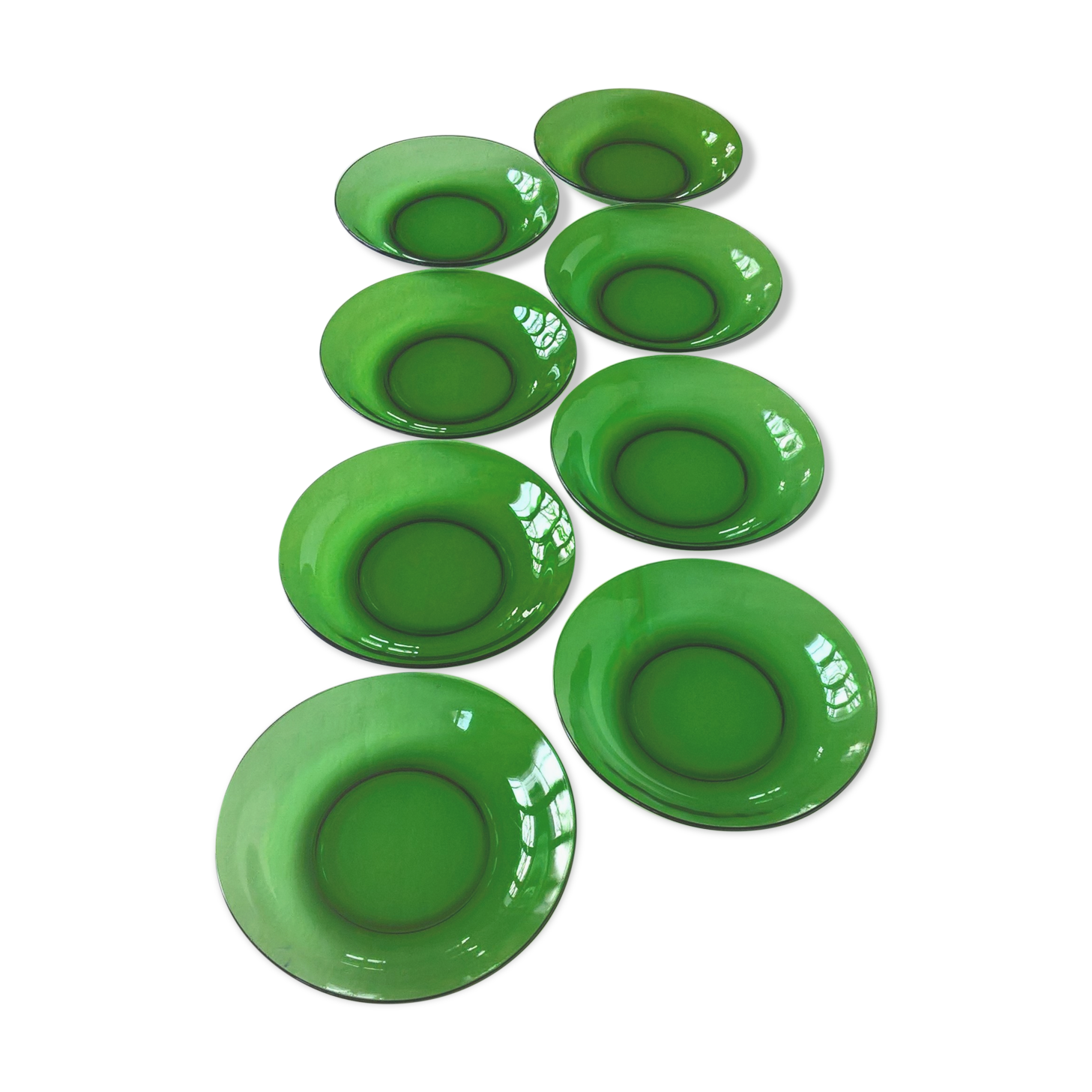 Lot of 8 vereco hollow plates