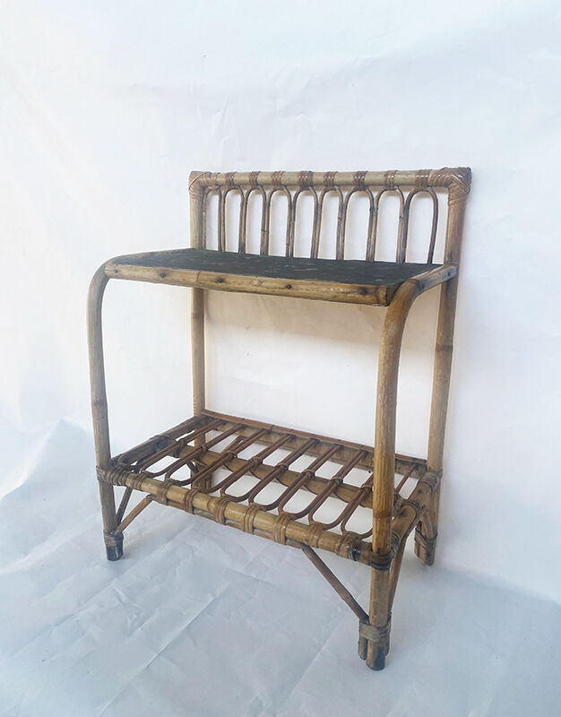 Rattan shelves