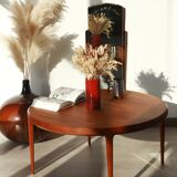Round teak coffee table - Johannes Andersen - CF Christensen from Silkeborg