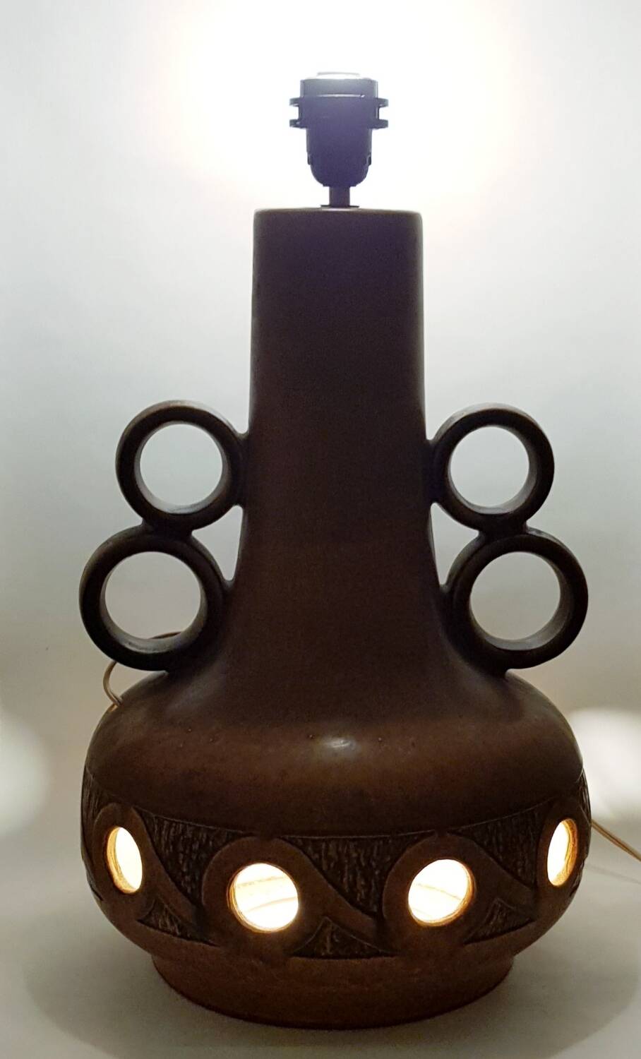 Grande lampe en céramique Scheurich Allemagne de l'Ouest