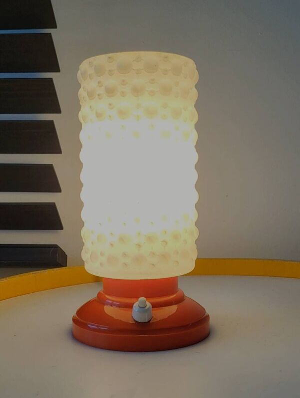 Lampe vintage avec tissu 60s