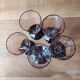 Set of 5 Art Deco flutes/liqueur glasses