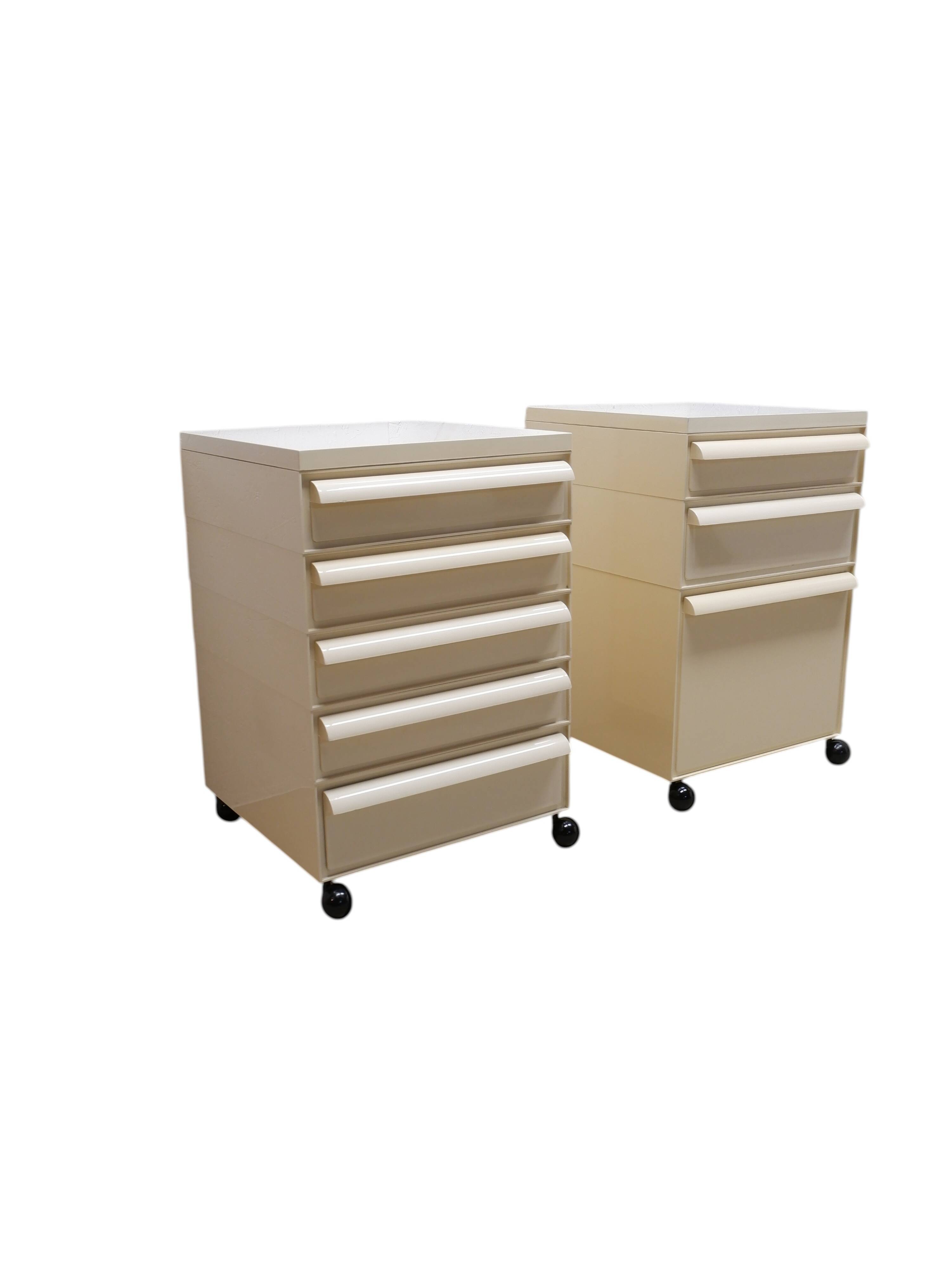 Set of 2 Kartell bedside tables