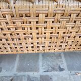 Vintage rattan cradle