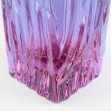 Vintage Textured Murano Glass Vase Tronchi, Italy, 1970s