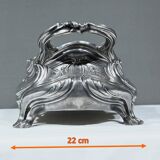 Jardinière en Bronze argenté, Victor Saglier, Art Nouveau – Fin XIXème