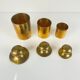 Set of 3 vintage brass boxes, 1960s-1970s