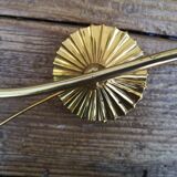 Vintage brass sconces and moulded glass wheat spikes