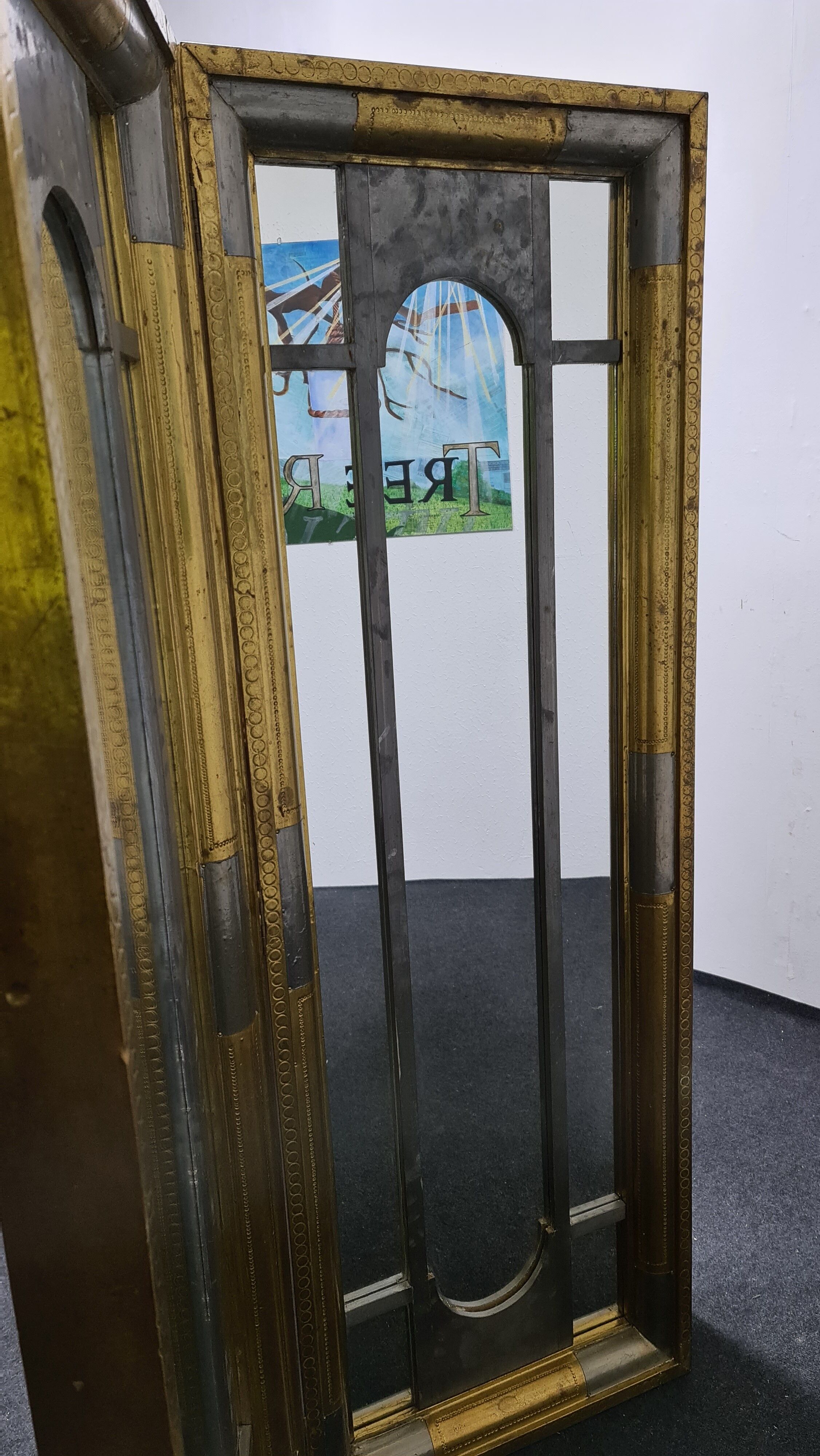 Vintage Brass mirror room divider