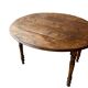 Round (foldable) table in solid wood (walnut)