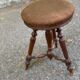 Tabouret de piano rond réglable Napoléon III