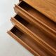 Commode 3 tiroirs en bois d'orme massif, maison Regain