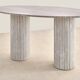 Calypso Oval Dining Table - Natural Travertine