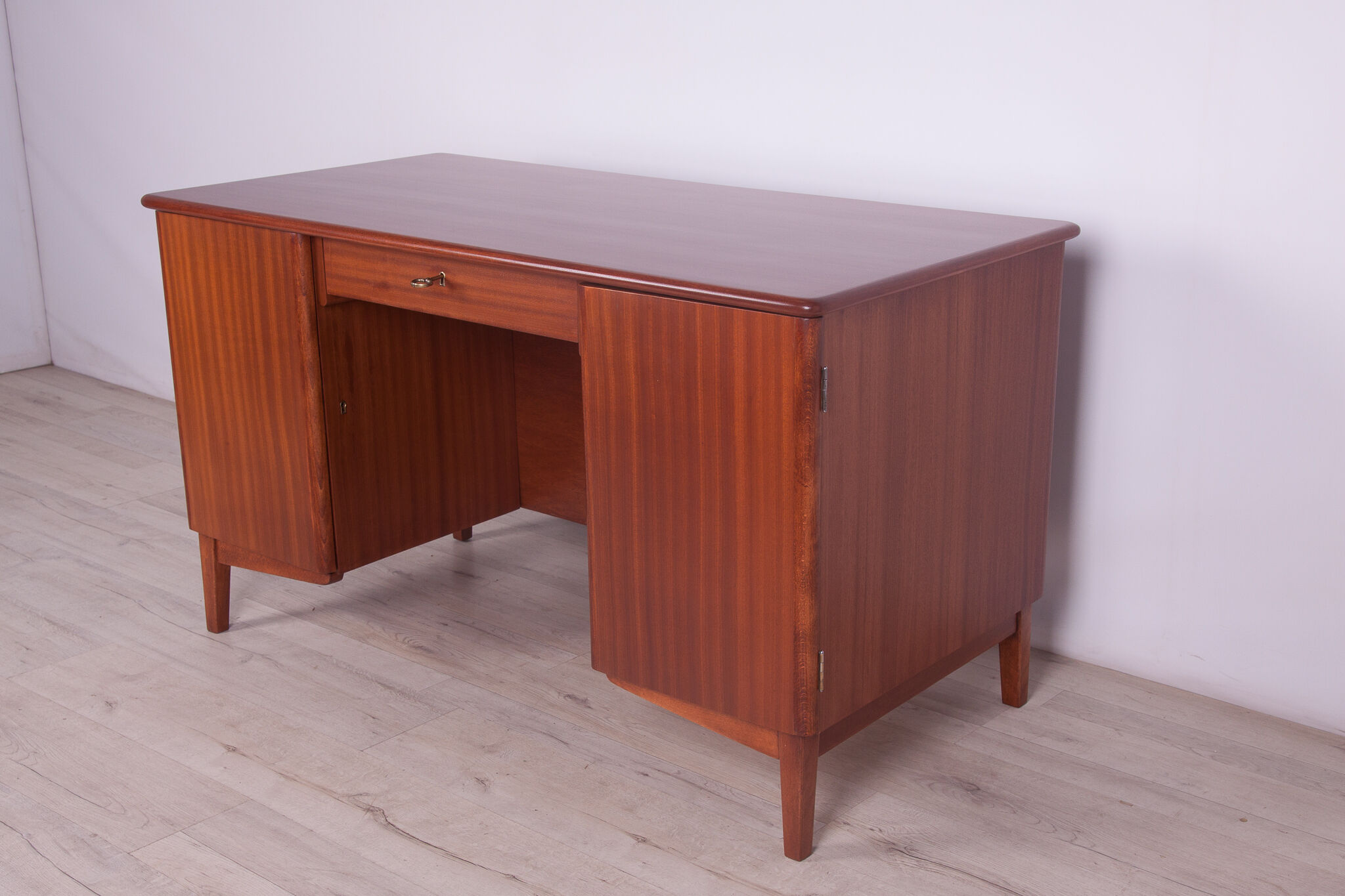 Art Deco Freestanding Teak Desk, 1960s