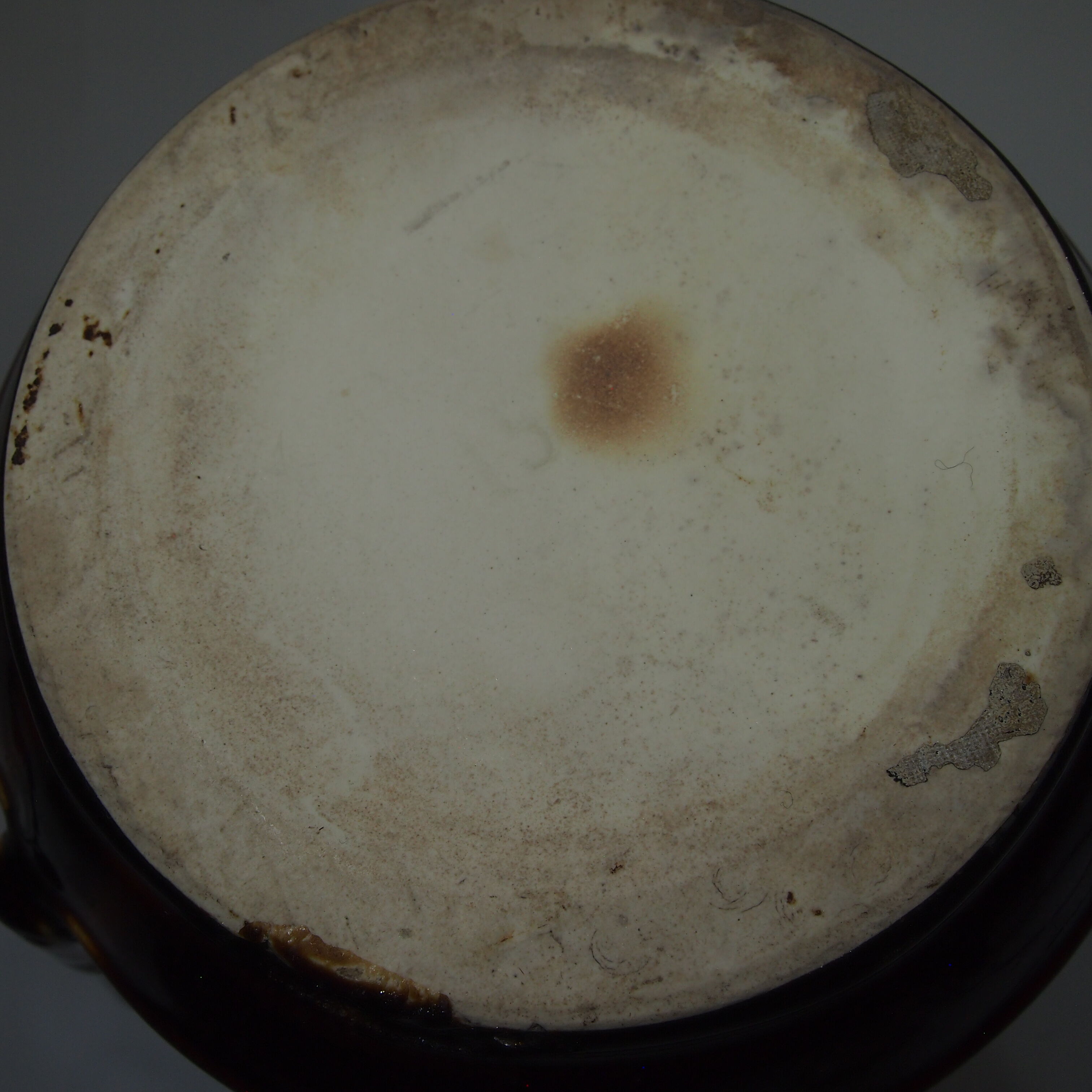 French ancient sandstone pitcher/crucing pitcher with ochre enamel