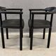 Paire de fauteuils postmodernes noirs, en plastique moulé, années 1980, Europe