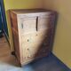 Vintage chiffonnier raw wood 3 drawers 2 doors