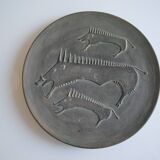 Ceramic wall plate attributed to Wim Mühlendyk