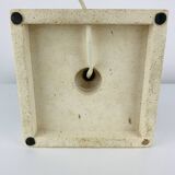 Red stone and fibreglass lamp, vintage