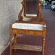 Walnut and marble dressing table, mercury mirror, circa 1850.